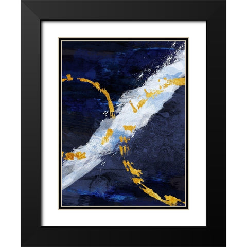 Contemporary Streak 1 Black Modern Wood Framed Art Print with Double Matting by Prime, Marcus