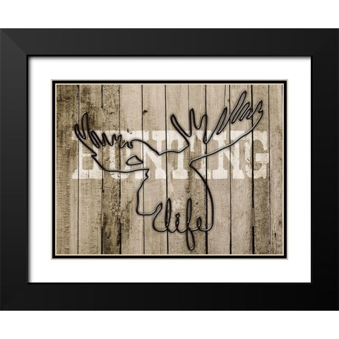Hunting Life 1 Black Modern Wood Framed Art Print with Double Matting by Prime, Marcus