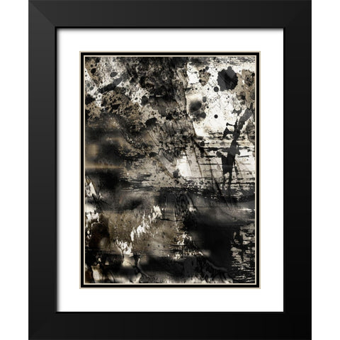 Golden Abstraction 3 Black Modern Wood Framed Art Print with Double Matting by Prime, Marcus