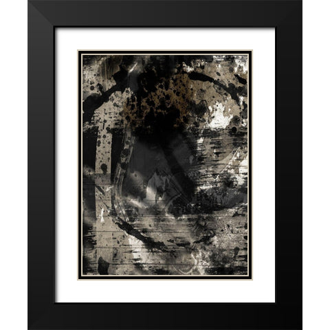 Golden Abstraction 4 Black Modern Wood Framed Art Print with Double Matting by Prime, Marcus