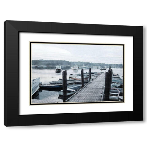 Foggy Sailing 1 Black Modern Wood Framed Art Print with Double Matting by Prime, Marcus
