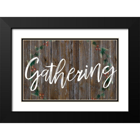 Restful Gathering Black Modern Wood Framed Art Print with Double Matting by Prime, Marcus