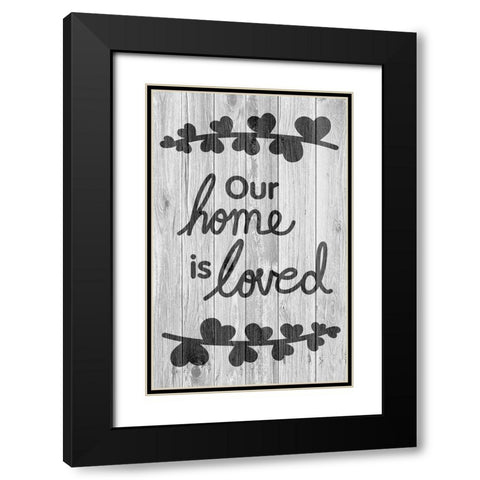 Loving Home Black Modern Wood Framed Art Print with Double Matting by Prime, Marcus