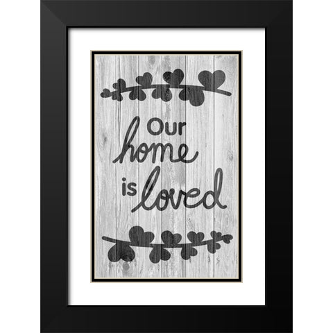 Loving Home Black Modern Wood Framed Art Print with Double Matting by Prime, Marcus
