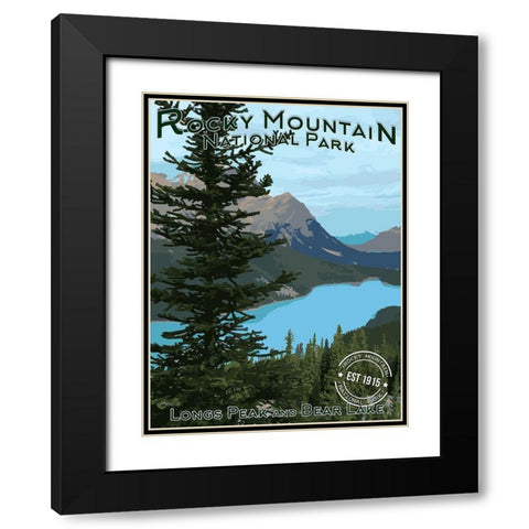 Rocky Mountains Black Modern Wood Framed Art Print with Double Matting by Prime, Marcus