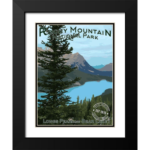 Rocky Mountains Black Modern Wood Framed Art Print with Double Matting by Prime, Marcus