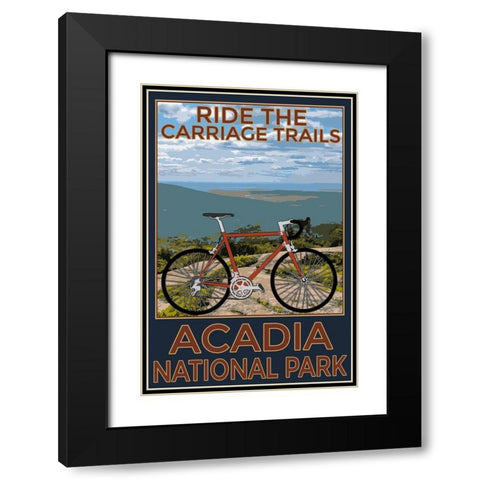 Acadia Trails Black Modern Wood Framed Art Print with Double Matting by Prime, Marcus