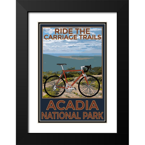 Acadia Trails Black Modern Wood Framed Art Print with Double Matting by Prime, Marcus