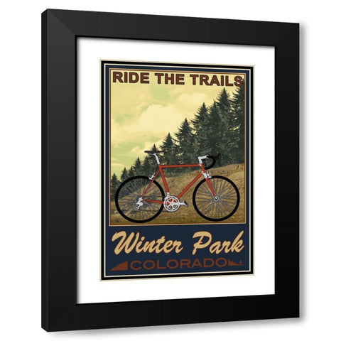 Winter Park Black Modern Wood Framed Art Print with Double Matting by Prime, Marcus