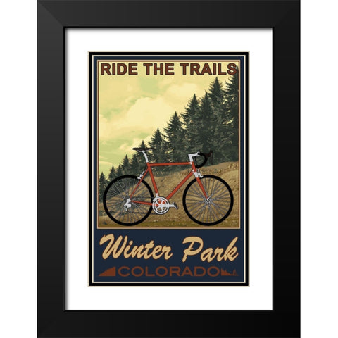 Winter Park Black Modern Wood Framed Art Print with Double Matting by Prime, Marcus