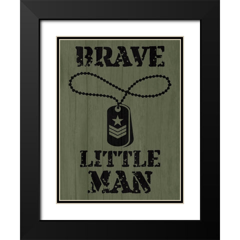 Brave Little Man Black Modern Wood Framed Art Print with Double Matting by Prime, Marcus