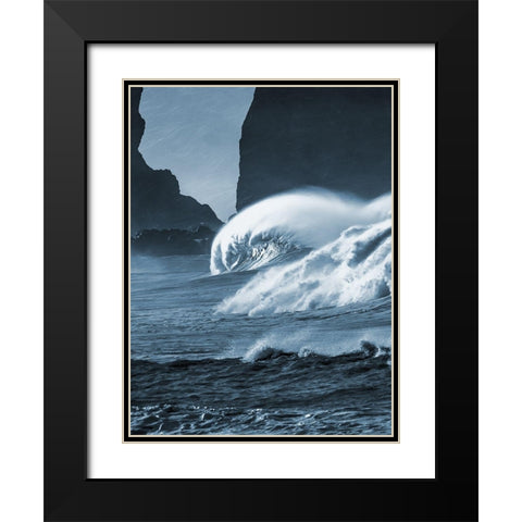 Blooming Surf 1 Black Modern Wood Framed Art Print with Double Matting by Prime, Marcus