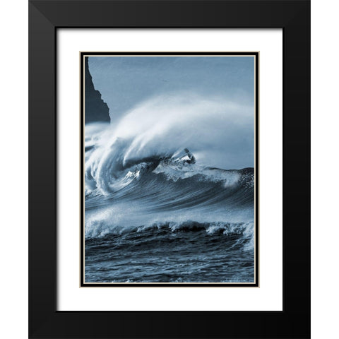 Blooming Surf 2 Black Modern Wood Framed Art Print with Double Matting by Prime, Marcus