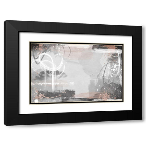 Blush Exchange 1 Black Modern Wood Framed Art Print with Double Matting by Prime, Marcus