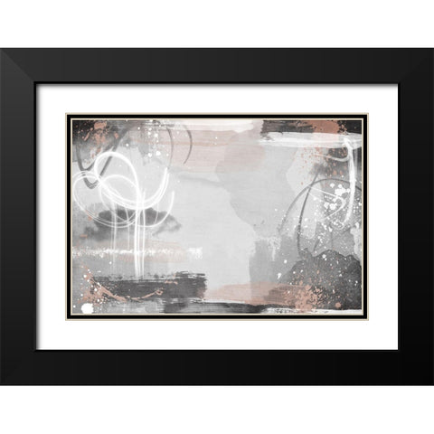 Blush Exchange 1 Black Modern Wood Framed Art Print with Double Matting by Prime, Marcus