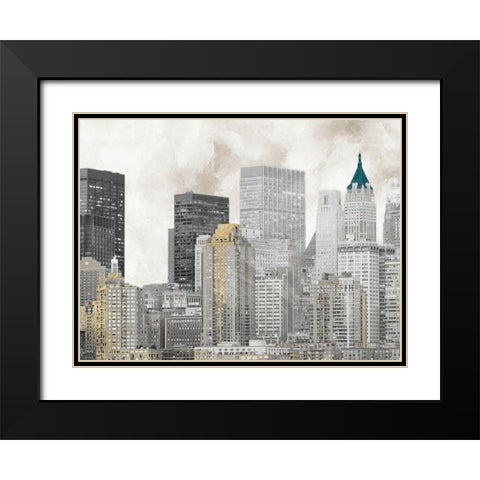 Sleepless City 1 Black Modern Wood Framed Art Print with Double Matting by Prime, Marcus