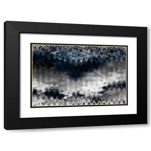 Indigo Sonic 1 Black Modern Wood Framed Art Print with Double Matting by Prime, Marcus
