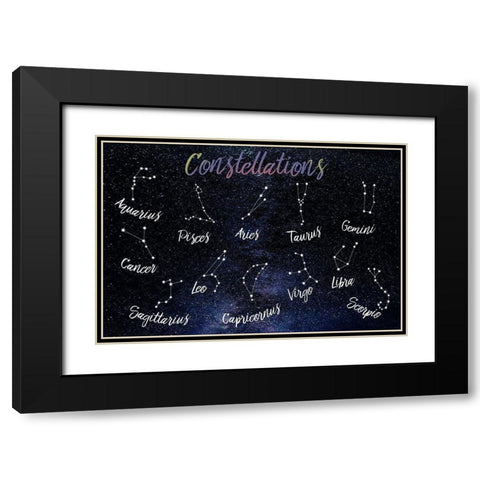 Emotional Constellations Black Modern Wood Framed Art Print with Double Matting by Prime, Marcus