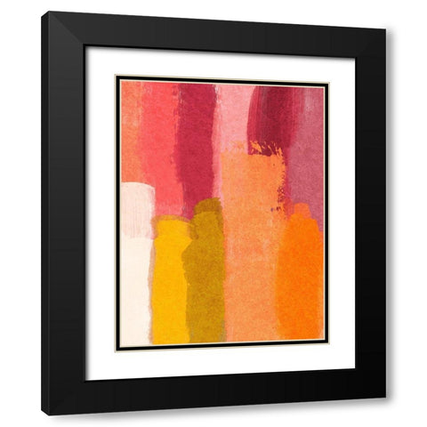 Blushing Smears Black Modern Wood Framed Art Print with Double Matting by Prime, Marcus