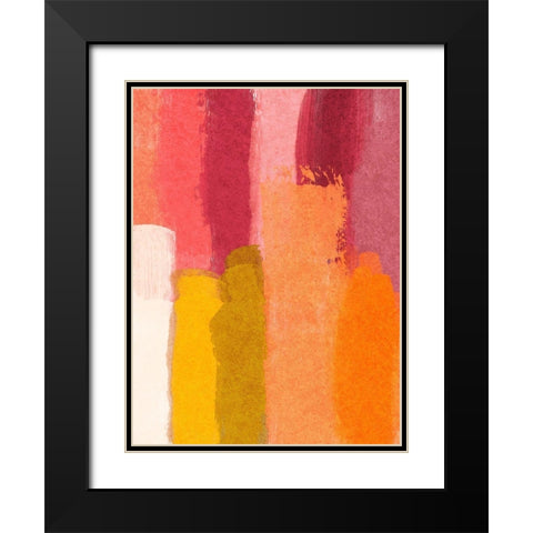 Blushing Smears Black Modern Wood Framed Art Print with Double Matting by Prime, Marcus