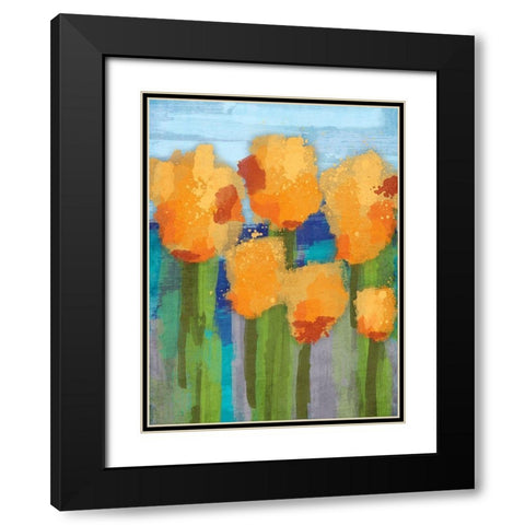 Blooming Abstracts Black Modern Wood Framed Art Print with Double Matting by Prime, Marcus