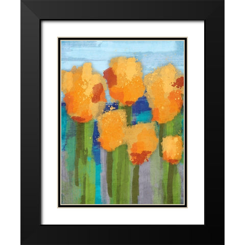 Blooming Abstracts Black Modern Wood Framed Art Print with Double Matting by Prime, Marcus