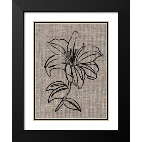 Linen Beauty 2 Black Modern Wood Framed Art Print with Double Matting by Prime, Marcus