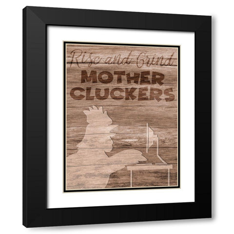 Rise And Grind Black Modern Wood Framed Art Print with Double Matting by Prime, Marcus