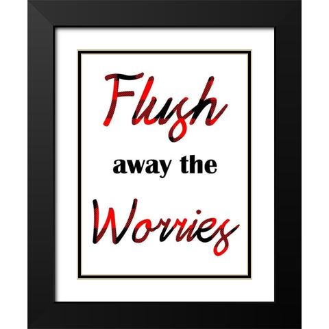 Flush Worries Black Modern Wood Framed Art Print with Double Matting by Prime, Marcus