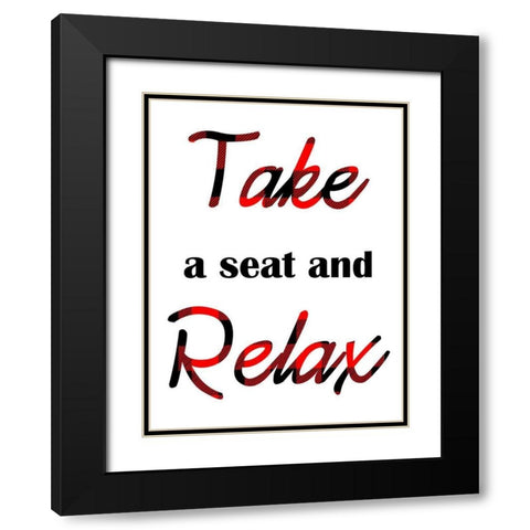 Seated Relaxation Black Modern Wood Framed Art Print with Double Matting by Prime, Marcus