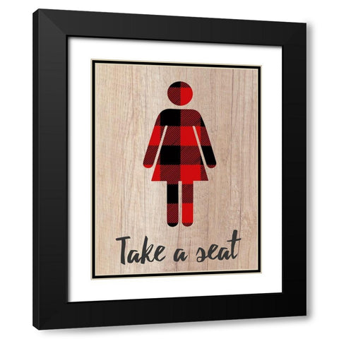 Take A Seat Black Modern Wood Framed Art Print with Double Matting by Prime, Marcus