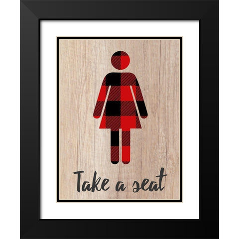 Take A Seat Black Modern Wood Framed Art Print with Double Matting by Prime, Marcus