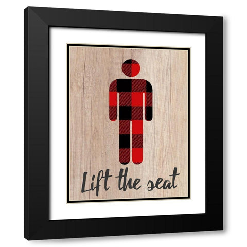 Lift The Seat Black Modern Wood Framed Art Print with Double Matting by Prime, Marcus