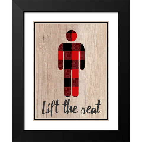 Lift The Seat Black Modern Wood Framed Art Print with Double Matting by Prime, Marcus