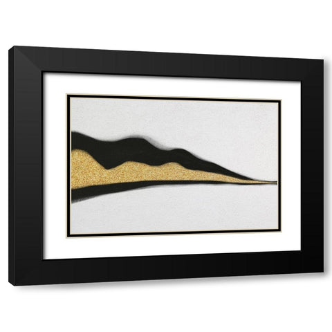 Golden Streams 1 Black Modern Wood Framed Art Print with Double Matting by Prime, Marcus