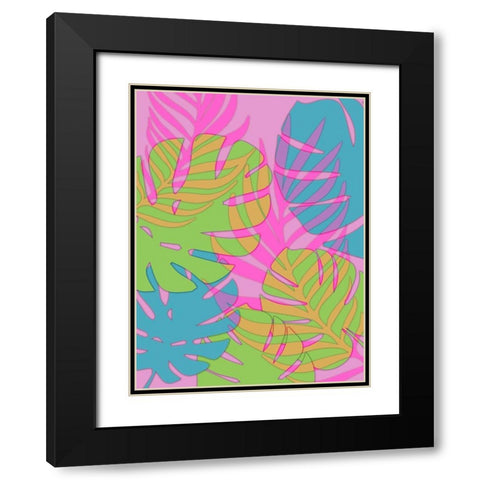 Funky Jungle 1 Black Modern Wood Framed Art Print with Double Matting by Prime, Marcus