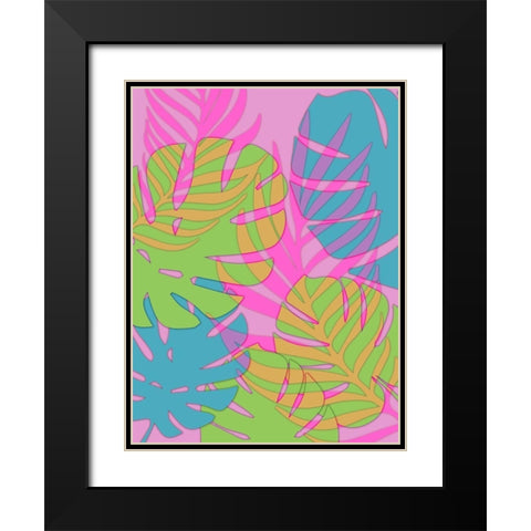 Funky Jungle 1 Black Modern Wood Framed Art Print with Double Matting by Prime, Marcus