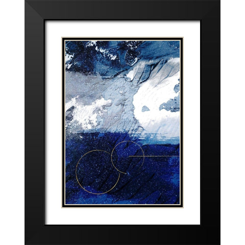Infinity Indigo 1 Black Modern Wood Framed Art Print with Double Matting by Prime, Marcus