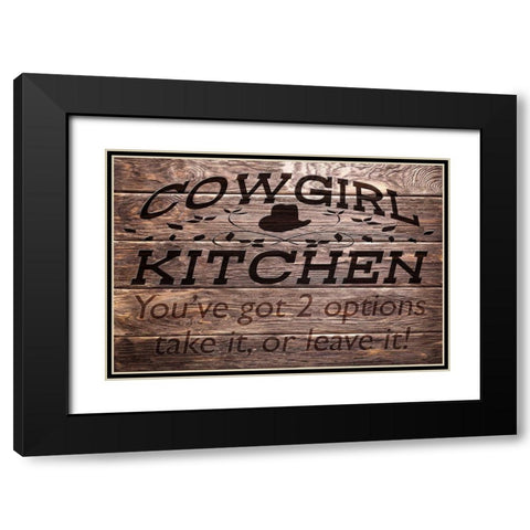 Cowgirl Kitchen Black Modern Wood Framed Art Print with Double Matting by Prime, Marcus