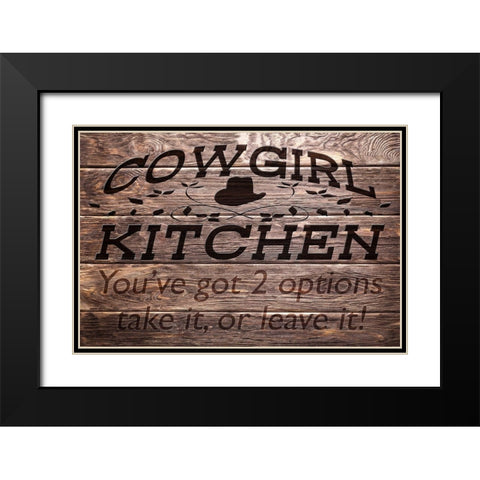 Cowgirl Kitchen Black Modern Wood Framed Art Print with Double Matting by Prime, Marcus