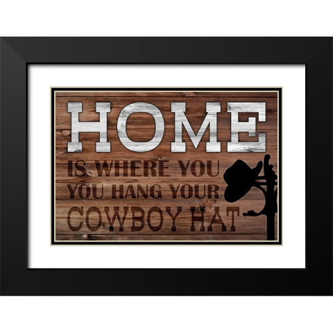 Hang Your Hat Black Modern Wood Framed Art Print with Double Matting by Prime, Marcus