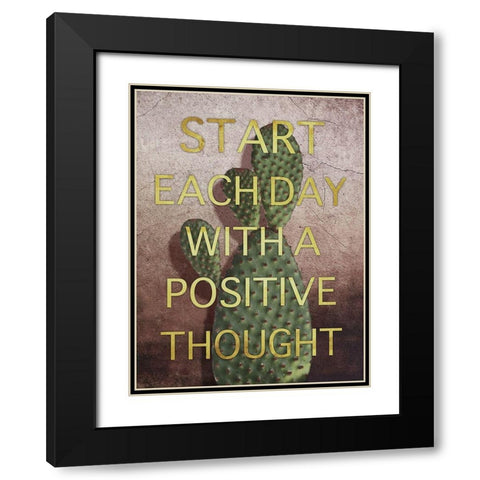 Positive Start Black Modern Wood Framed Art Print with Double Matting by Prime, Marcus