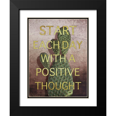 Positive Start Black Modern Wood Framed Art Print with Double Matting by Prime, Marcus