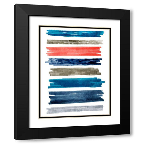 Aegean Rolling Streaks Black Modern Wood Framed Art Print with Double Matting by Prime, Marcus
