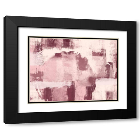 Distressed Blush 1 Black Modern Wood Framed Art Print with Double Matting by Prime, Marcus