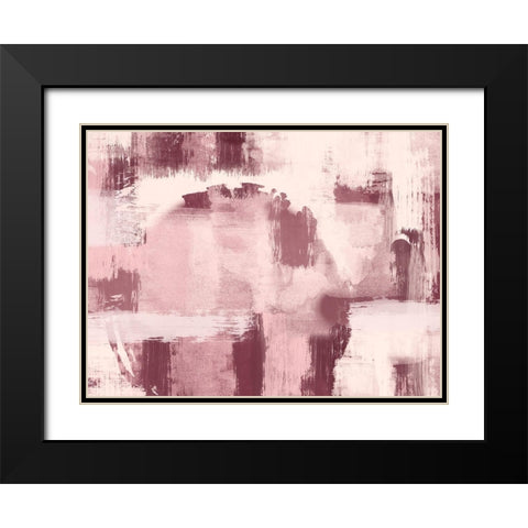 Distressed Blush 1 Black Modern Wood Framed Art Print with Double Matting by Prime, Marcus