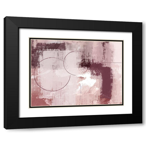 Distressed Blush 2 Black Modern Wood Framed Art Print with Double Matting by Prime, Marcus