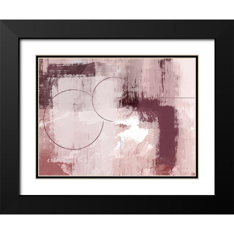 Distressed Blush 2 Black Modern Wood Framed Art Print with Double Matting by Prime, Marcus