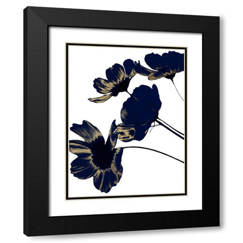 Indigo Shine 1 Black Modern Wood Framed Art Print with Double Matting by Prime, Marcus