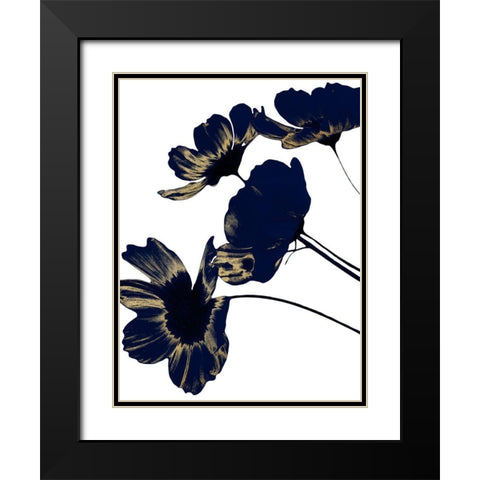 Indigo Shine 1 Black Modern Wood Framed Art Print with Double Matting by Prime, Marcus